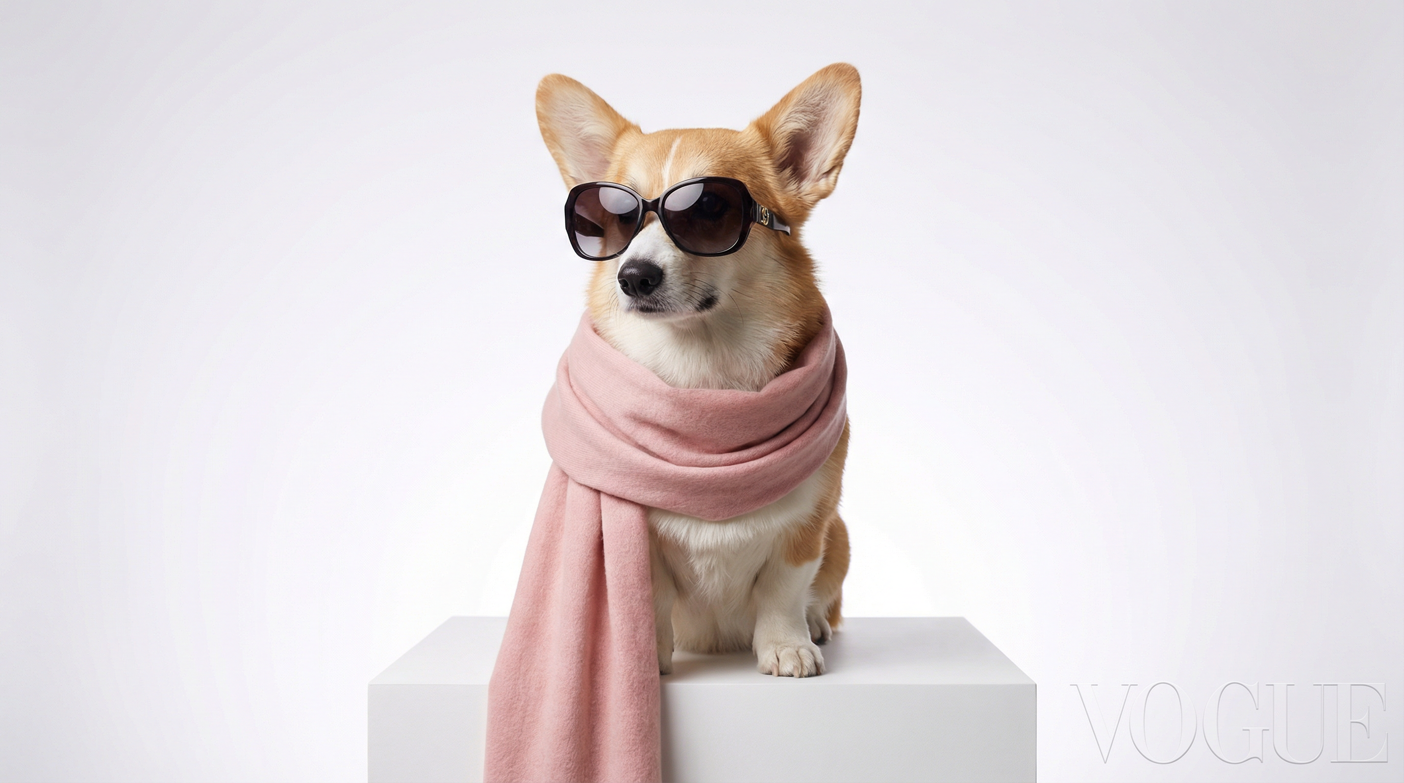Corgi in High Fashion style